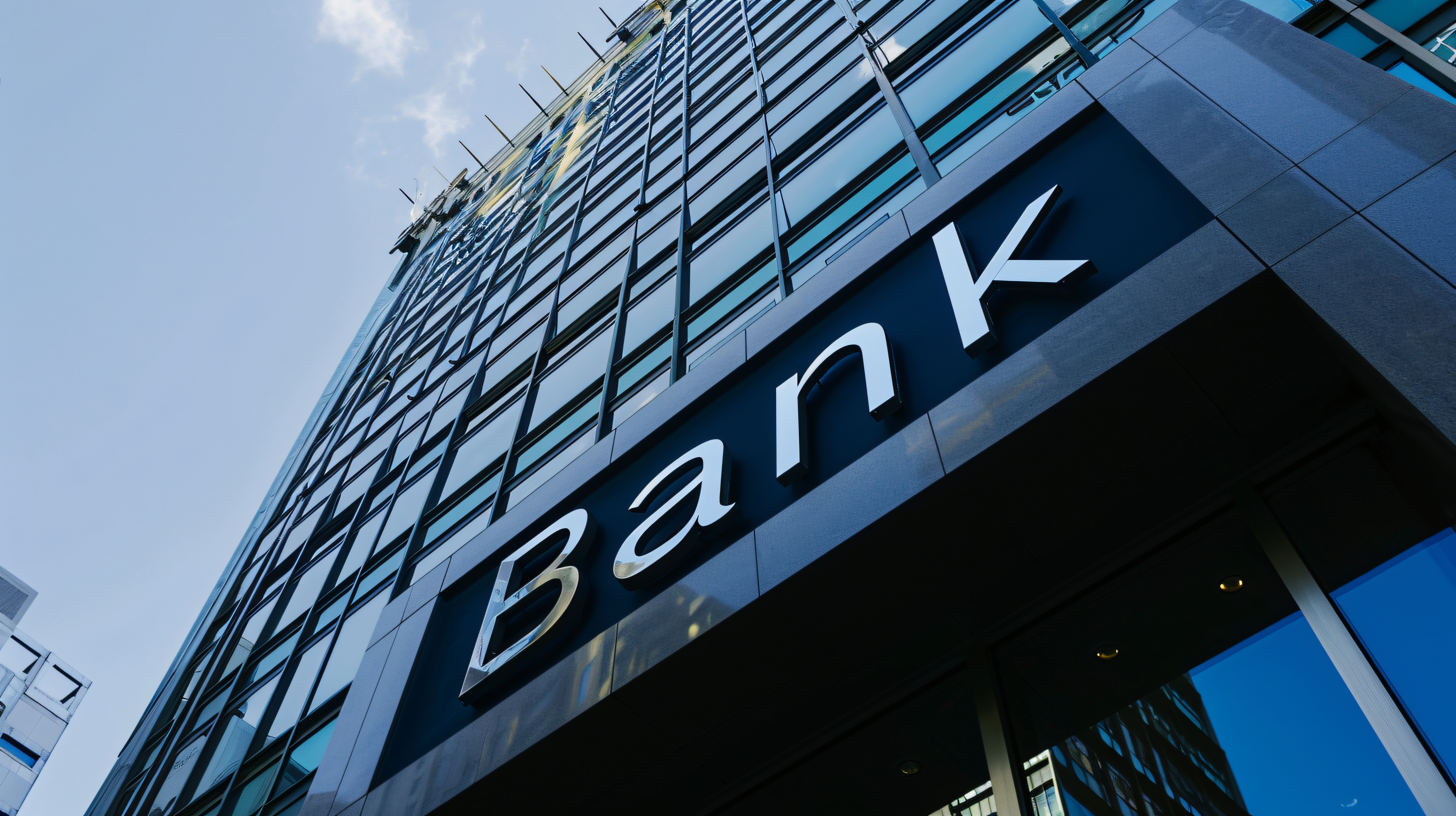 Modern bank building — AI orchestration for financial services